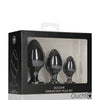 Shots Ouch Swirled Butt Plug Set - Black