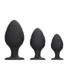 Shots Ouch Swirled Butt Plug Set - Black