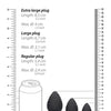 Shots Ouch Rippled Butt Plug Set - Black