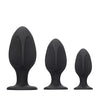 Shots Ouch Diamond Shape Butt Plug Set - Black