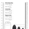 Shots Ouch Diamond Shape Butt Plug Set - Black