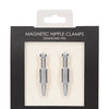 Shots Ouch Pin Magnetic Nipple Clamps - Silver