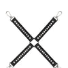 Shots Ouch Diamond Studded Hogtie - Black