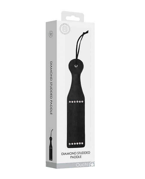 Shots Ouch Diamond Studded Paddle - Black