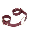 Shots Ouch Halo Handcuff w/Connector - Burgundy