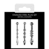 Shots Ouch Urethral Sounding Metal Plug Set