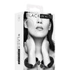 Shots Ouch Black & White Beginner's Furry Hand Cuffs - Black