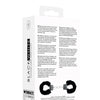Shots Ouch Black & White Beginner's Furry Hand Cuffs - Black