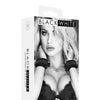 Shots Ouch Black & White Velcro Hand/Ankle Cuffs - Black