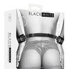Shots Ouch Black & White Bonded Leather Hand Cuffs w/Handle - Black