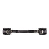 Shots Ouch Black & White Bonded Leather Hand Cuffs w/Handle - Black