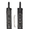 Shots Ouch Black & White Plush Bonded Leather Ankle Cuffs - Black