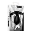 Shots Ouch Black & White Satin Bondage Tie - Black