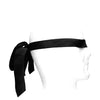 Shots Ouch Black & White Satin Bondage Tie - Black