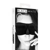 Shots Ouch Black & White Satin Curvy Eye Mask w/Elastic Straps - Black