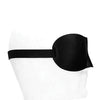 Shots Ouch Black & White Satin Curvy Eye Mask w/Elastic Straps - Black