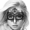 Shots Ouch Black & White Lace Eye Mask - Queen Black
