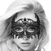 Shots Ouch Black & White Lace Eye Mask - Empress Black