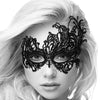Shots Ouch Black & White Lace Eye Mask - Royal Black