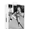 Shots Ouch Black & White Bed Post Bindings Restraint Kit - Black