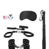 Shots Ouch Black & White Bed Post Bindings Restraint Kit - Black
