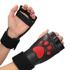 Shots Ouch Puppy Play Paw Cut-Out Gloves - Red