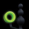 Shots Ouch Beads Butt Plug w/Cock Ring - Glow in the Dark