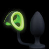 Shots Ouch Butt Plug w/Cock Ring & Ball Strap - Glow in the Dark