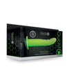 Shots Ouch 8" Textured Curved Hollow Strap On - Glow in the Dark