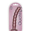Shots Ouch 8" Beaded G-Spot Dildo - Rose Gold