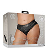 Shots Ouch Vibrating Strap On High-Cut Brief - Black XL/XXL