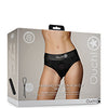 Shots Ouch Vibrating Strap On High-Cut Brief - Black XS/S