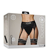 Shots Ouch Vibrating Strap On Thong w/Adjustable Garters - Black XS/S