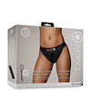 Shots Ouch Vibrating Strap On Thong w/Removable Rear Straps - Black M/L