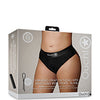 Shots Ouch Vibrating Strap On Thong w/Removable Rear Straps - Black XL/XXL