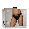 Shots Ouch Vibrating Strap On Panty Harness w/Open Back - Black M/L