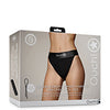 Shots Ouch Vibrating Strap On Panty Harness w/Open Back - Black XS/S