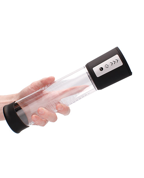 Shots Pumped Premium Automatic Pump w/Free Silicone Cock Ring - Clear