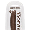 Shots RealRock 7.5" Silicone Dual Density Dildo - Brown