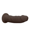Shots RealRock 7.5" Silicone Dual Density Dildo - Brown
