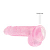 Shots RealRock Realistic Crystal Clear 6" Dildo w/Balls - Pink