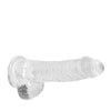 Shots RealRock Realistic Crystal Clear 6" Dildo w/Balls -  Transparent Clear