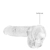 Shots RealRock Realistic Crystal Clear 6" Dildo w/Balls -  Transparent Clear