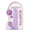 Shots RealRock Realistic Crystal Clear 7" Dildo w/Balls - Purple