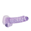 Shots RealRock Realistic Crystal Clear 7" Dildo w/Balls - Purple
