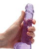 Shots RealRock Realistic Crystal Clear 7" Dildo w/Balls - Purple