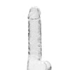 Shots RealRock Realistic Crystal Clear 7" Dildo w/Balls - Transparent Clear