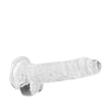 Shots RealRock Realistic Crystal Clear 7" Dildo w/Balls - Transparent Clear