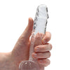 Shots RealRock Realistic Crystal Clear 7" Dildo w/Balls - Transparent Clear
