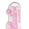 Shots RealRock Realistic Crystal Clear 8" Dildo w/Balls - Pink